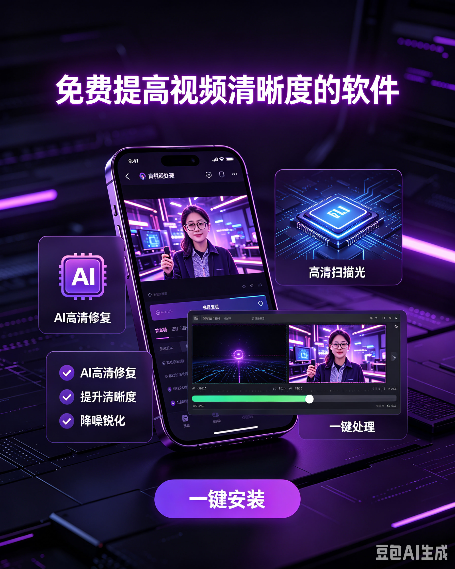 免费提高视频清晰度的软件