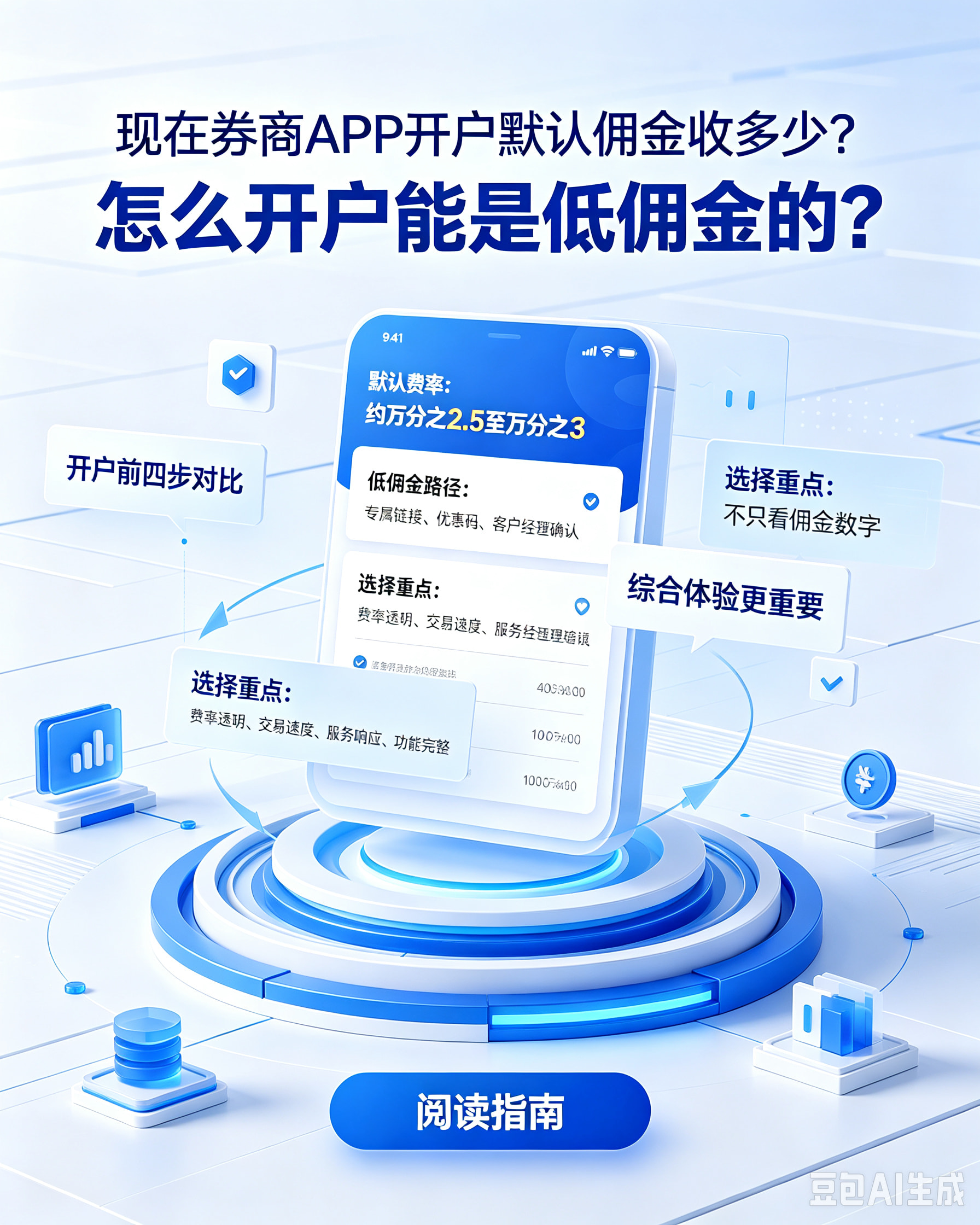 现在券商APP开户默认佣金收多少？怎么开户能是低佣金的？