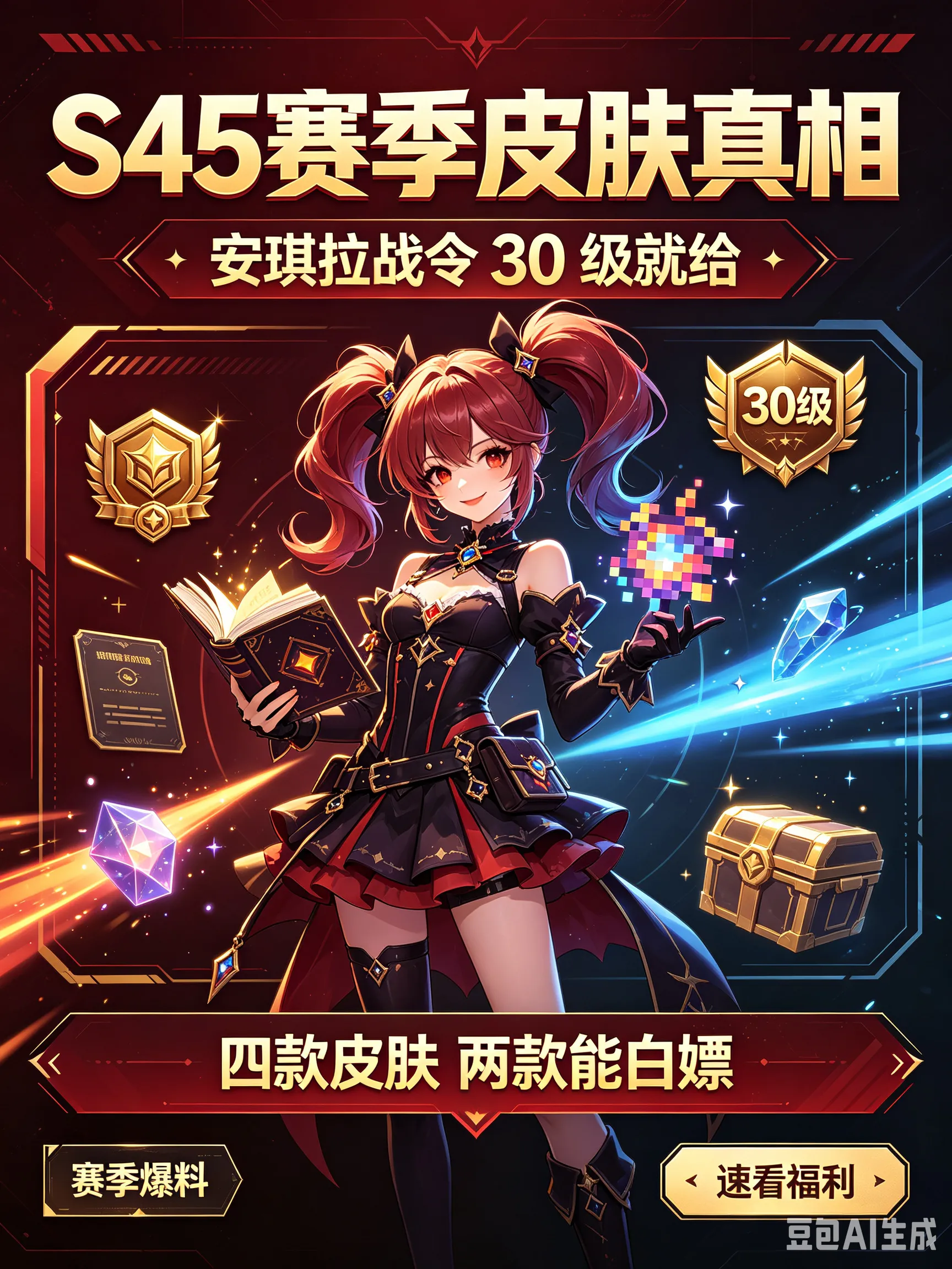 零氪党赢麻了?S45四款皮肤两款能白嫖,安琪拉30级就给(图1) 零氪党赢麻了?S45四款皮肤两款能白嫖,安琪拉30级就给(图1)