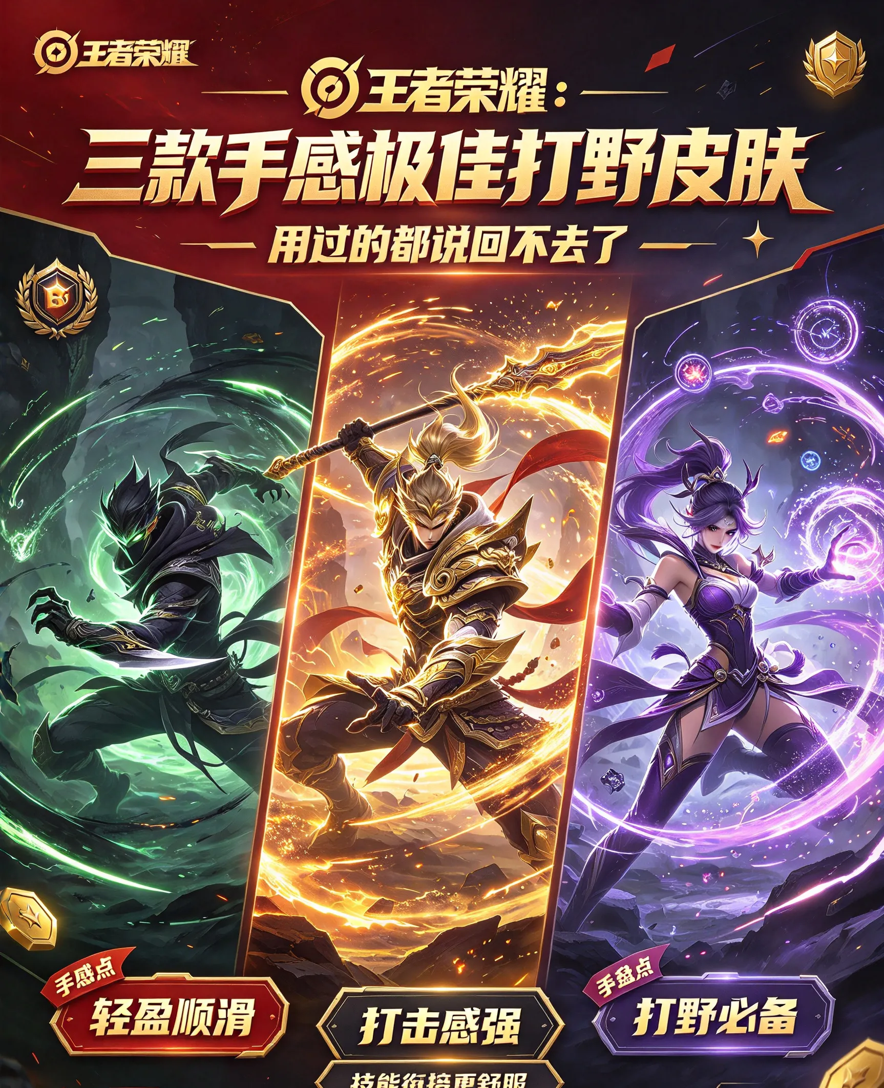 王者荣耀:三款手感极佳打野皮肤,用过的都说回不去了(图1) 王者荣耀:三款手感极佳打野皮肤,用过的都说回不去了(图1)